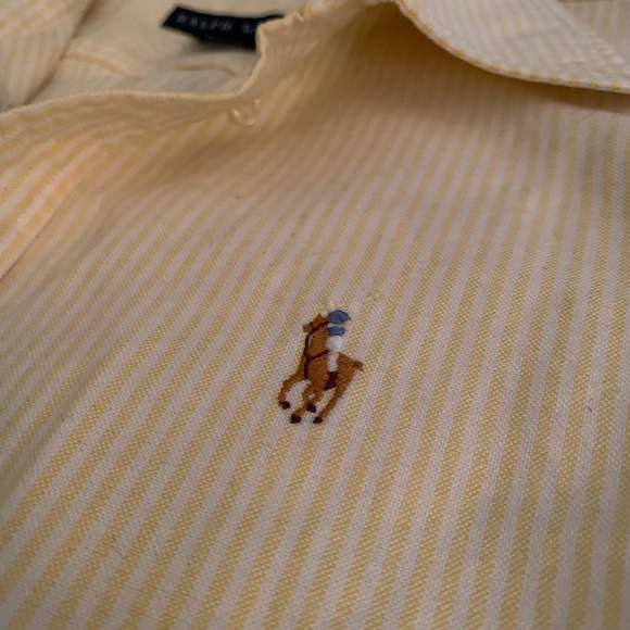 Ralph Lauren Yellow Stripe Oxford Button-up Shirt - Picture 2 of 4